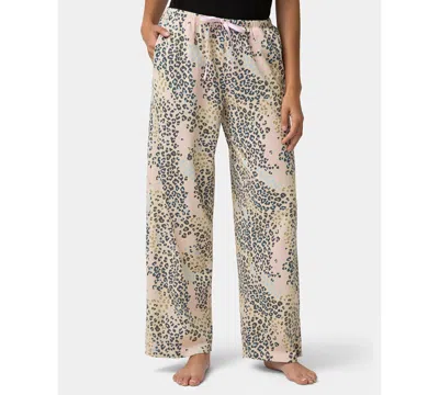 Hue Plus Size Cozy Canine Striped Mid-rise Pants In Neutral