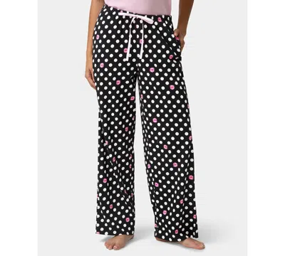 Hue Plus Size Cozy Canine Striped Mid-rise Pants In Black