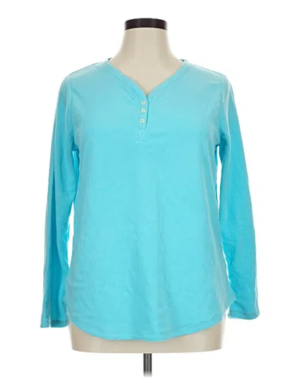 Pre-owned Hue Pullover Sweater In Teal