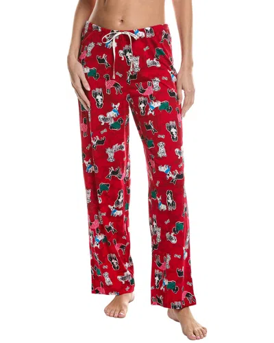 Hue Pups In Parkas Long Pajama Pant In Red