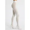 Hue Opaque Control Top Sheer Rib Tights In White