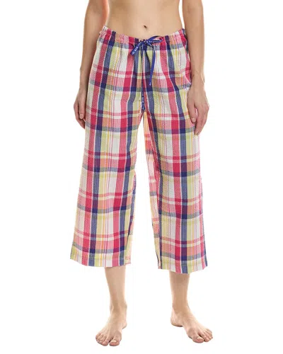 Hue Seersucker Pajama Capri In Multi