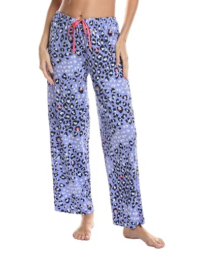 Hue Shady Leopard Long Pajama Pant In Blue