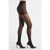 Hue Sheer Control Top Tights In Black