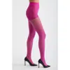 Hue Sheer Footless Tight In Fuchsia In Pink