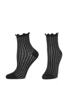 Hue Sheer Rib Anklet Socks In Black
