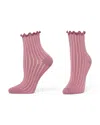 Hue Sheer Rib Anklet Socks In Pink