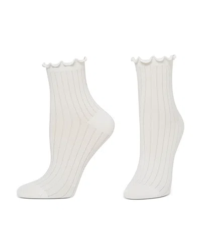 Hue Sheer Rib Anklet Socks In Sand