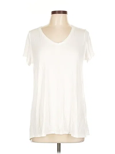 Pre-owned Hue Short Sleeve T-shirt In White