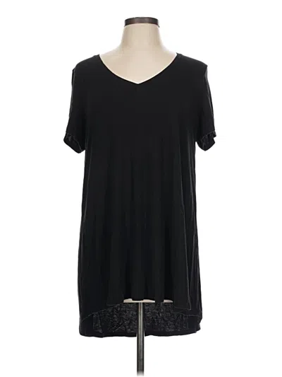 Pre-owned Hue Short Sleeve T-shirt In Black