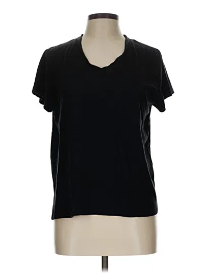 Pre-owned Hue Short Sleeve T-shirt In Black