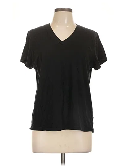 Pre-owned Hue Short Sleeve T-shirt In Black