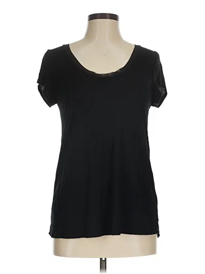 Pre-owned Hue Short Sleeve T-shirt In Black