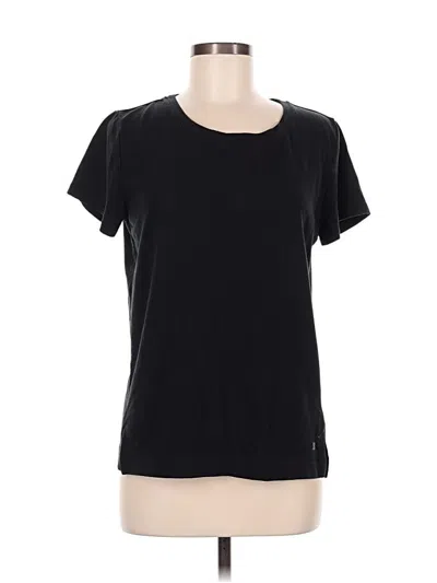 Pre-owned Hue Short Sleeve T-shirt In Black