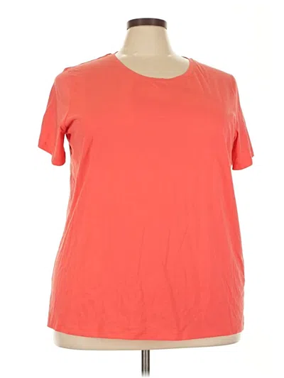 Pre-owned Hue Short Sleeve T-shirt In Orange