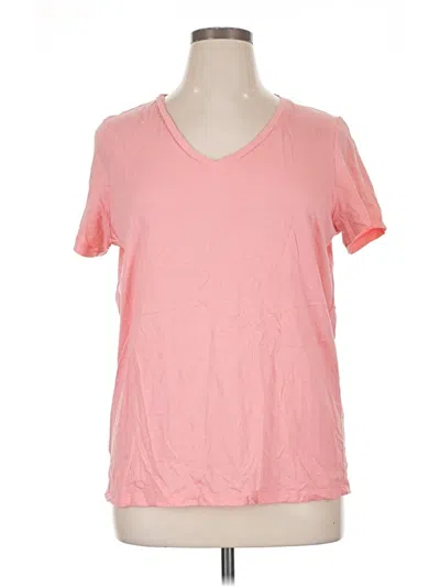 Pre-owned Hue Short Sleeve T-shirt In Pink