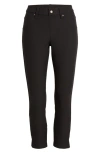 Hue Side Slit Pull-on Denim Capri Leggings In Black