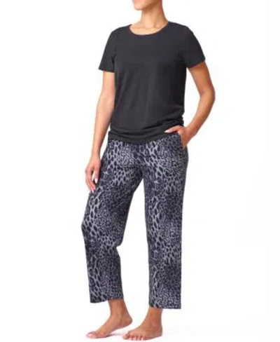 Hue Sleepwell Basic Tee Pant Separates With Temperature Regulating Technology In Margarita