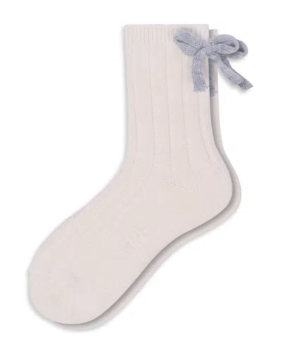 Hue So Soft Bow Anklet Socks In Neutral