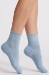 Hue Sporty Shortie Sneaker Socks In Dusty Blue