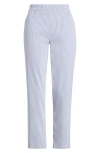 Hue Spring Stripe Cigarette Pull-on Pants In Blue Stripe