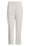 Hue Spring Stripe Cigarette Pull-on Pants In Taupe Stripe