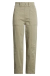 Hue Stretch Twill Utility Pants In Mermaid