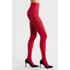 Hue Super Opaque Tights In Red