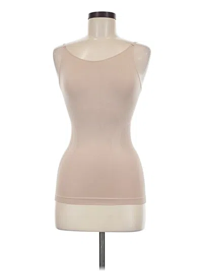 Pre-owned Hue Tank Top Tan Strapless Neckline Tops