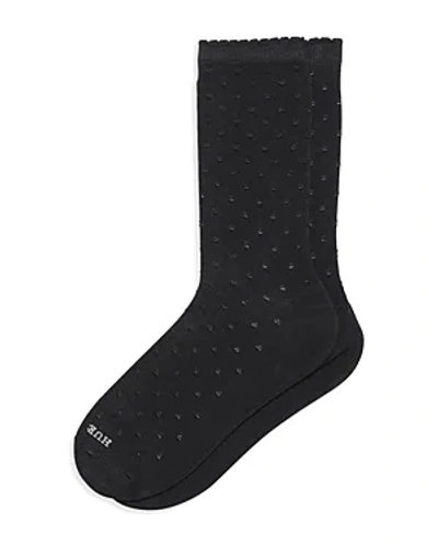 Hue Textured Dot Socks In Black