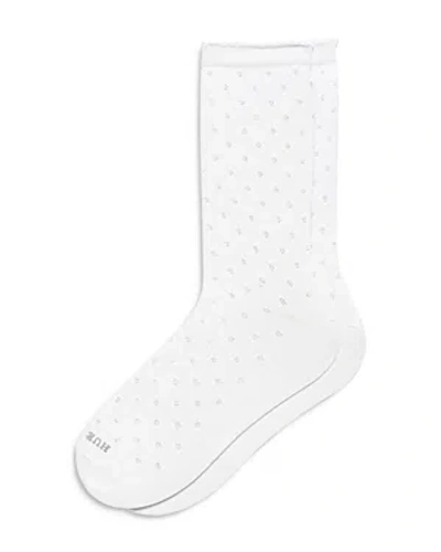 Hue Textured Dot Socks In White