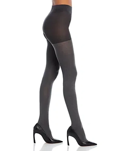 Hue Tights - Super Opaque Control Top In Gray Heather