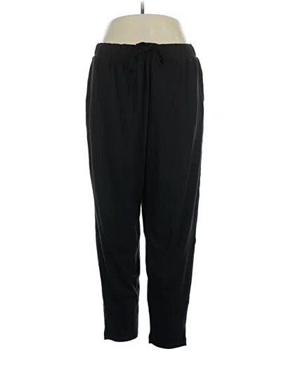 Pre-owned Hue Track Pants In Black