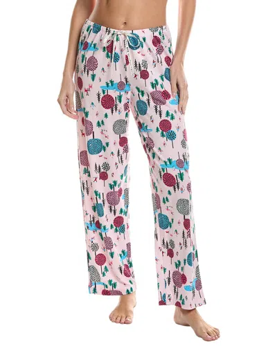 Hue Tree Mountains Long Pajama Pant In Pink
