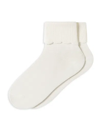 Hue Tulip Border Anklet Socks In Brown