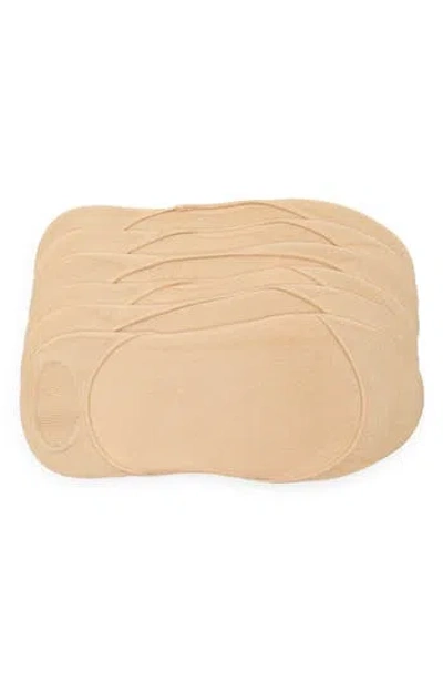 Hue Ultra Low 6-pack Liner Socks In Nude