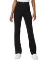 Hue Ultra Soft High Rise Denim Baby Bootcut Leggings In Black Denim