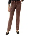 Hue Ultra Soft High Rise Denim Baby Bootcut Leggings In Brown