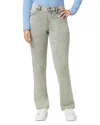 Hue Ultra Soft High Rise Denim Baby Bootcut Leggings In Iceberg Green Acid Wash