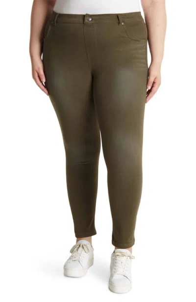 Hue Ultra Soft High Waisted Denim Leggings In Faded Forest Wash