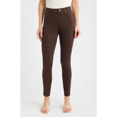 Hue Ultrasoft Denim Leggings In Brown