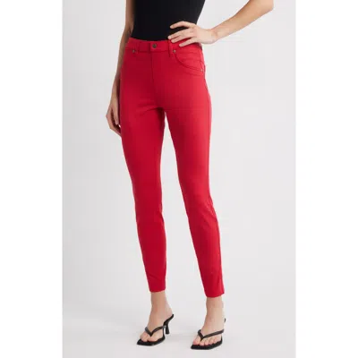 Hue Ultrasoft Denim Leggings In Red