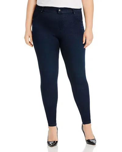 Hue Ultra-soft High-waisted Denim Leggings In Black