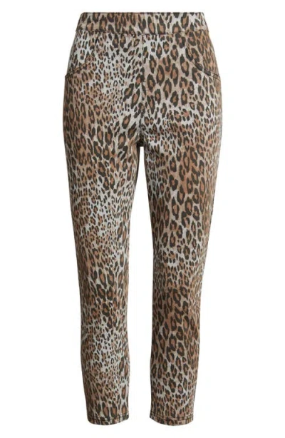 Hue Ultrasoft Leopard Cotton Blend Capri Leggings In Animal Print