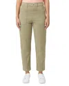 Hue Stretch Twill Utility Pants In Mermaid