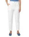 Hue Stretch Twill Utility Pants In White