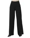 Hue Faux Suede Wide Leg Pants In Black