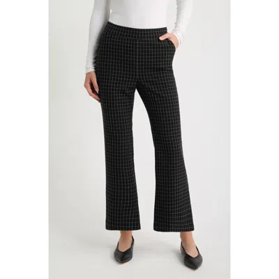 Hue Windowpane Kick Flare Pants In Multi