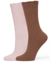 Hue Women's 2-pack Lattice Crew Socks In Multi