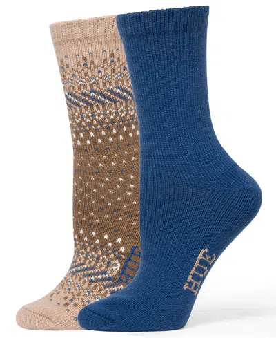 Hue Women's 2-pack Ombre Fair Isle Crew Socks In Multi